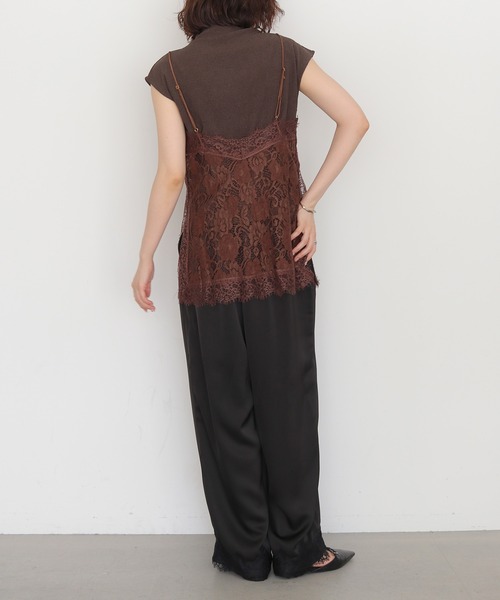 cheriella（シェリエラ）の「【cheriella】フラワーレースキャミソール　FLOWER LACE CAMISOLE（キャミソール・レディース・ブラウン/アイボリー/ブラック・FREE）」の18枚目の写真