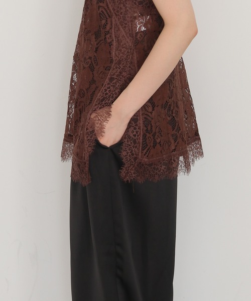 cheriella（シェリエラ）の「【cheriella】フラワーレースキャミソール　FLOWER LACE CAMISOLE（キャミソール・レディース・ブラウン/アイボリー/ブラック・FREE）」の16枚目の写真