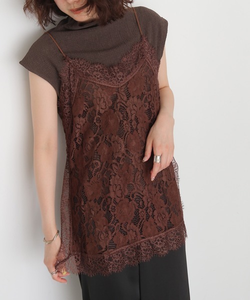 cheriella（シェリエラ）の「【cheriella】フラワーレースキャミソール　FLOWER LACE CAMISOLE（キャミソール・レディース・ブラウン/アイボリー/ブラック・FREE）」の22枚目の写真