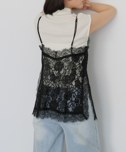 cheriella（シェリエラ）の「【cheriella】フラワーレースキャミソール　FLOWER LACE CAMISOLE（キャミソール・レディース・ブラウン/アイボリー/ブラック・FREE）」の8枚目の写真