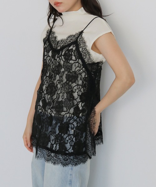 cheriella（シェリエラ）の「【cheriella】フラワーレースキャミソール　FLOWER LACE CAMISOLE（キャミソール・レディース・ブラウン/アイボリー/ブラック・FREE）」の11枚目の写真