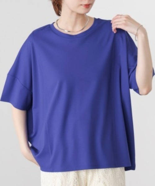 Bou Jeloud（ブージュルード）の「クリアクールワイドシルエットプルオーバー（Tシャツ/カットソー・レディース・オレンジ/ブラック/オフホワイト/ブルー・FREE）」の3枚目の写真