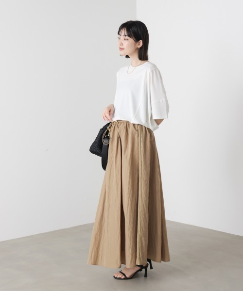 Bou Jeloud（ブージュルード）の「クリアクールワイドシルエットプルオーバー（Tシャツ/カットソー・レディース・オレンジ/ブラック/オフホワイト/ブルー・FREE）」の11枚目の写真