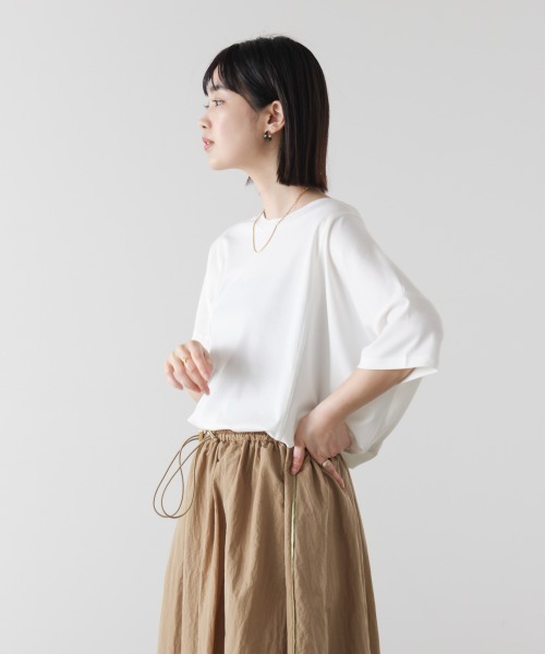 Bou Jeloud（ブージュルード）の「クリアクールワイドシルエットプルオーバー（Tシャツ/カットソー・レディース・オレンジ/ブラック/オフホワイト/ブルー・FREE）」の13枚目の写真