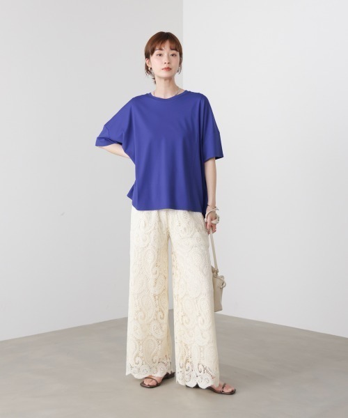 Bou Jeloud（ブージュルード）の「クリアクールワイドシルエットプルオーバー（Tシャツ/カットソー・レディース・オレンジ/ブラック/オフホワイト/ブルー・FREE）」の16枚目の写真
