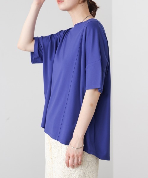 Bou Jeloud（ブージュルード）の「クリアクールワイドシルエットプルオーバー（Tシャツ/カットソー・レディース・オレンジ/ブラック/オフホワイト/ブルー・FREE）」の19枚目の写真