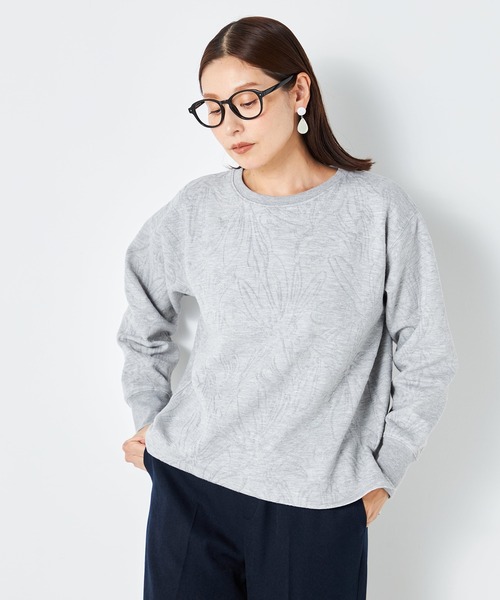GALLORIA(ギャローリア)の「花柄地ジャカードプルオーバー(Tシャツ/カットソー・レディース・ピンク/グレー/ブラック・L/S/LL/M)」の10枚目の写真