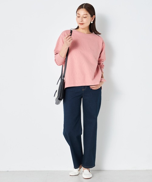 GALLORIA(ギャローリア)の「花柄地ジャカードプルオーバー(Tシャツ/カットソー・レディース・ピンク/グレー/ブラック・L/S/LL/M)」の13枚目の写真