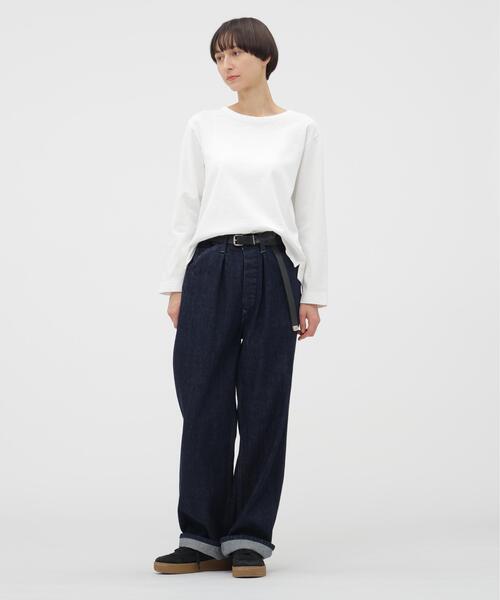 MHL.(エムエイチエル)の「DRY COTTON JERSEY TOP(Tシャツ/カットソー・レディース・ホワイト・2)」の2枚目の写真
