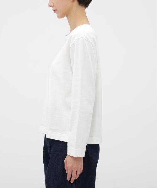 MHL.(エムエイチエル)の「DRY COTTON JERSEY TOP(Tシャツ/カットソー・レディース・ホワイト・2)」の3枚目の写真