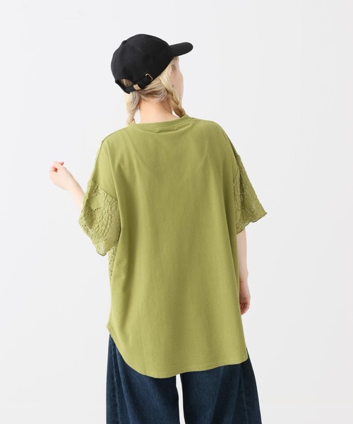 HEART MARKET(ハートマーケット)の「レース部分使いチュニック(Tシャツ/カットソー・レディース・ブラック/ナチュラル/ブルー/グリーン/チャコール・FREE)」の15枚目の写真