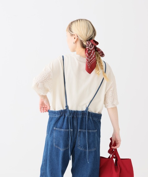 HEART MARKET(ハートマーケット)の「レース部分使いチュニック(Tシャツ/カットソー・レディース・ブラック/ナチュラル/ブルー/グリーン/チャコール・FREE)」の22枚目の写真
