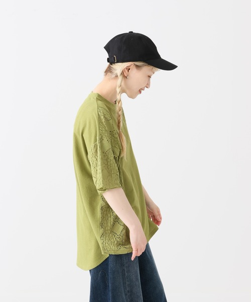 HEART MARKET(ハートマーケット)の「レース部分使いチュニック(Tシャツ/カットソー・レディース・ブラック/ナチュラル/ブルー/グリーン/チャコール・FREE)」の12枚目の写真