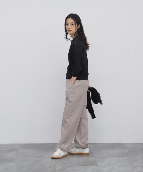 human woman(ヒューマンウーマン)の「《ウォッシャブル / リラックス / Good Price》バックメッシュジャージーストレートジョグパンツ(その他パンツ・レディース・グレー系その他/ベージュ・MEDIUM/LARGE)」の13枚目の写真