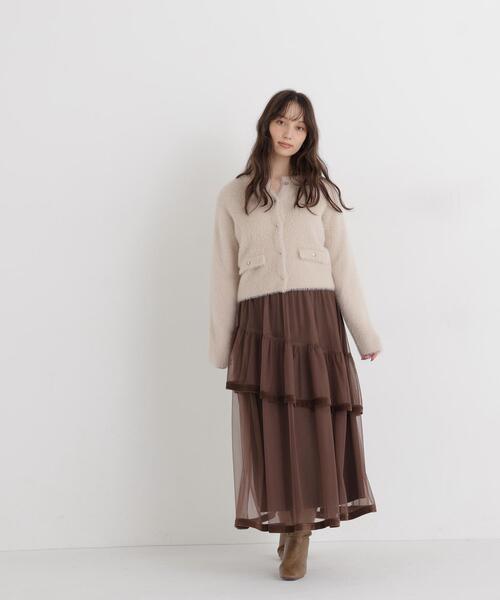 NATURAL BEAUTY BASIC(ナチュラルビューティーベーシック)の「シャギーアンサンブル(アンサンブル・レディース・ライトグリーン/ブルー/ブラウン/ベージュ・FREE)」の17枚目の写真