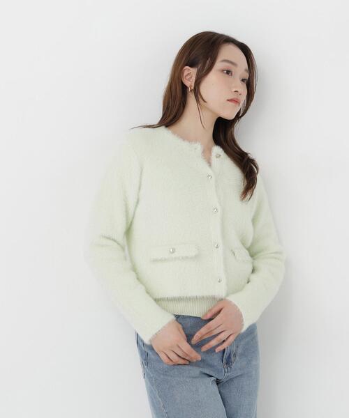 NATURAL BEAUTY BASIC(ナチュラルビューティーベーシック)の「シャギーアンサンブル(アンサンブル・レディース・ライトグリーン/ブルー/ブラウン/ベージュ・FREE)」の9枚目の写真