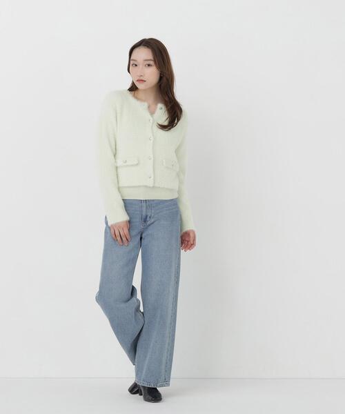 NATURAL BEAUTY BASIC(ナチュラルビューティーベーシック)の「シャギーアンサンブル(アンサンブル・レディース・ライトグリーン/ブルー/ブラウン/ベージュ・FREE)」の12枚目の写真