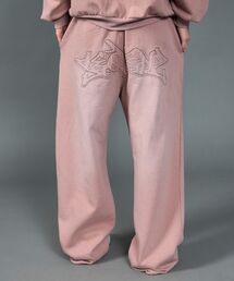 セットアップ対応 / フェード加工スウェットパンツ / LOGO APPLIQUESWEAT PANTS