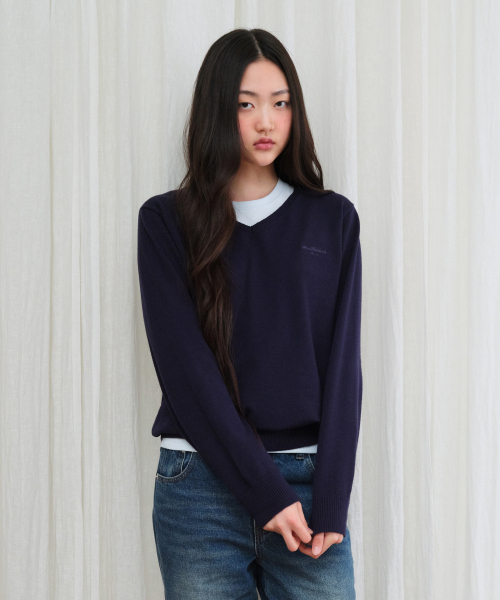 AMESWORLDWIDE（アメスワールドワイド）の「CLASSIC REGULAR V NECK KNIT NAVY（ニット/セーター・レディース・その他・FREE）」の6枚目の写真