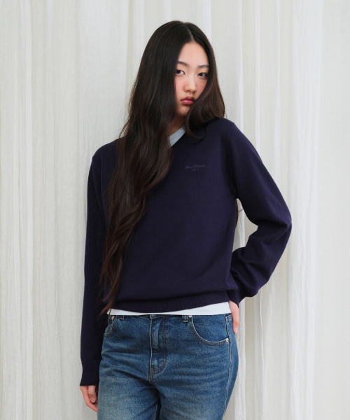AMESWORLDWIDE（アメスワールドワイド）の「CLASSIC REGULAR V NECK KNIT NAVY（ニット/セーター・レディース・その他・FREE）」の7枚目の写真