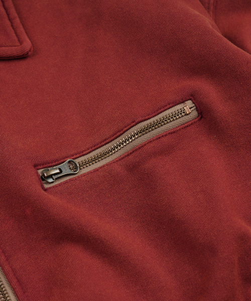 FRIZMWORKS（フリズムワークス）の「VINTAGE DYEING HALF ZIP SWEAT _ VINTAGE RED（スウェット・メンズ・その他・SMALL/MEDIUM/LARGE）」の4枚目の写真