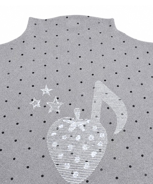 HOOK(フック)の「HOOK for girls ハートグラフィックドットハイネックロンT(Tシャツ/カットソー・レディース・ブルー/グレー・FREE)」の16枚目の写真