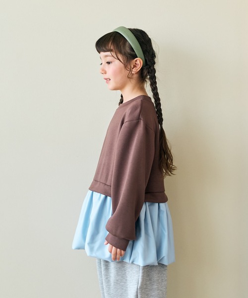Piet(ピエット)の「裾バルーン プルオーバー(Tシャツ/カットソー・キッズ・ブラック/ブラウン・120/110/100/130)」の8枚目の写真