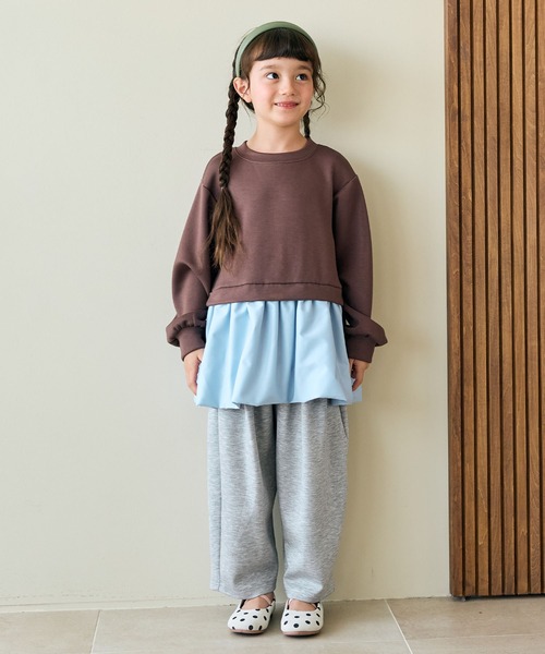 Piet(ピエット)の「裾バルーン プルオーバー(Tシャツ/カットソー・キッズ・ブラック/ブラウン・120/110/100/130)」の7枚目の写真
