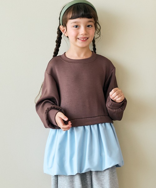 Piet(ピエット)の「裾バルーン プルオーバー(Tシャツ/カットソー・キッズ・ブラック/ブラウン・120/110/100/130)」の6枚目の写真