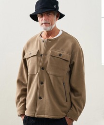 Maison code 13（メゾンコードサーティーン）の「mj11806- Bonded Corduroy No Collar Jacket ノーカラージャケット(M26W-15)（ノーカラージャケット）」