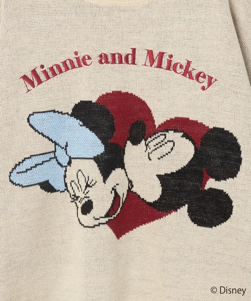 cross marche(クロスマルシェ)の「【Disney/ディズニー】ミッキー&ミニージャガードニットプルオーバー(ニット/セーター・レディース・アイボリー/ブラック・L/M/LL)」の6枚目の写真
