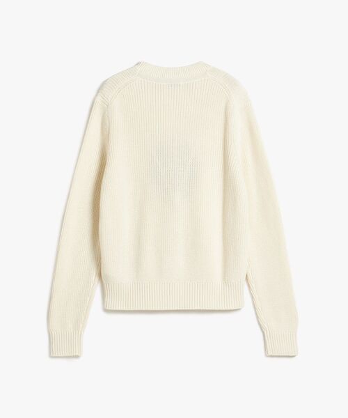 TOMMY HILFIGER（トミーヒルフィガー）の「コットンボートクルーネックレギュラーフィットセーター（ニット/セーター・レディース・ホワイト/ネイビー・SMALL/X-SMALL）」の8枚目の写真