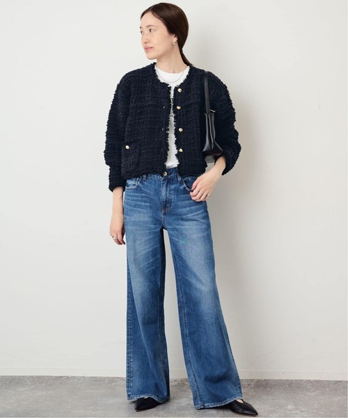 SLOBE IENA(スローブイエナ)の「《WEB限定/追加2》ツイードニットジャケット(カーディガン/ボレロ・レディース・ネイビー・FREE)」の10枚目の写真