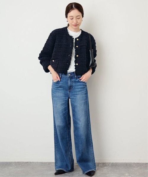 SLOBE IENA(スローブイエナ)の「《WEB限定/追加2》ツイードニットジャケット(カーディガン/ボレロ・レディース・ネイビー・FREE)」の11枚目の写真