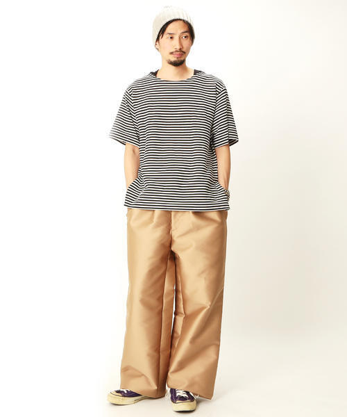 International Gallery BEAMS（インターナショナルギャラリービームス）の「TA CA Si / ビッグシルエット ボーダーＴシャツ（Tシャツ/カットソー・メンズ・ネイビー/ブラック・44/46/48）」の4枚目の写真