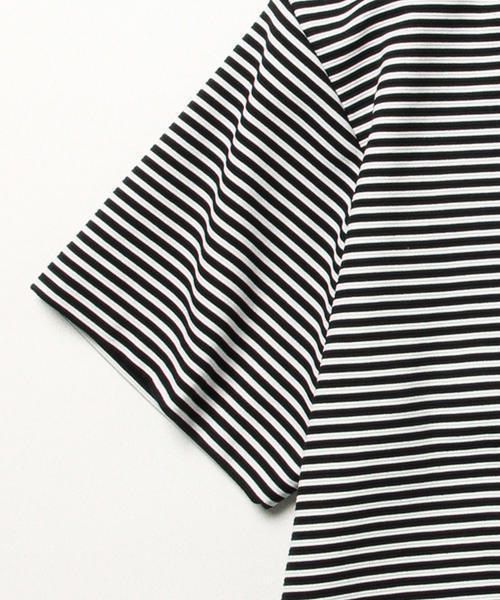 International Gallery BEAMS（インターナショナルギャラリービームス）の「TA CA Si / ビッグシルエット ボーダーＴシャツ（Tシャツ/カットソー・メンズ・ネイビー/ブラック・44/46/48）」の11枚目の写真