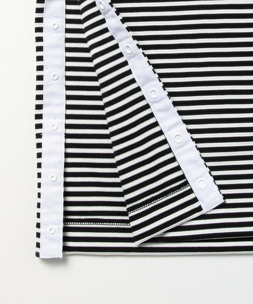 International Gallery BEAMS（インターナショナルギャラリービームス）の「TA CA Si / ビッグシルエット ボーダーＴシャツ（Tシャツ/カットソー・メンズ・ネイビー/ブラック・44/46/48）」の13枚目の写真