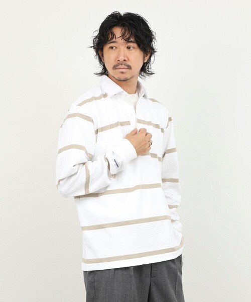 Barbarian(バーバリアン)の「【BARBARIAN/バーバリアン】別注 8オンス ラガーシャツ 26AW(Tシャツ/カットソー・メンズ・ネイビー/ホワイト系その他・M/L/XL)」の6枚目の写真