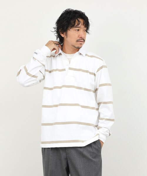 Barbarian(バーバリアン)の「【BARBARIAN/バーバリアン】別注 8オンス ラガーシャツ 26AW(Tシャツ/カットソー・メンズ・ネイビー/ホワイト系その他・M/L/XL)」の7枚目の写真