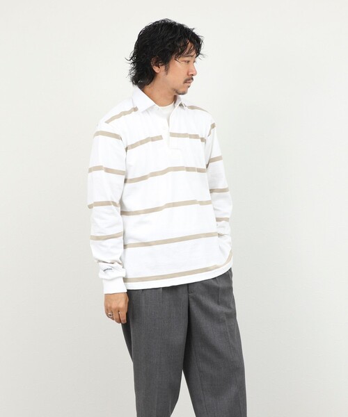Barbarian(バーバリアン)の「【BARBARIAN/バーバリアン】別注 8オンス ラガーシャツ 26AW(Tシャツ/カットソー・メンズ・ネイビー/ホワイト系その他・M/L/XL)」の8枚目の写真