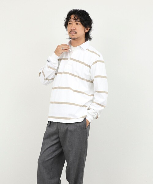 Barbarian(バーバリアン)の「【BARBARIAN/バーバリアン】別注 8オンス ラガーシャツ 26AW(Tシャツ/カットソー・メンズ・ネイビー/ホワイト系その他・M/L/XL)」の9枚目の写真