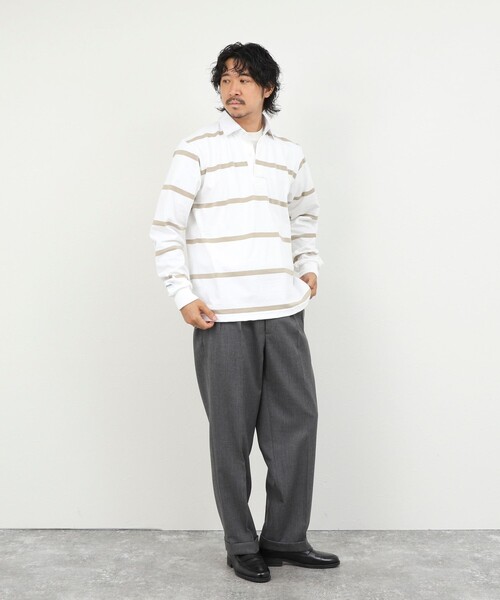 Barbarian(バーバリアン)の「【BARBARIAN/バーバリアン】別注 8オンス ラガーシャツ 26AW(Tシャツ/カットソー・メンズ・ネイビー/ホワイト系その他・M/L/XL)」の10枚目の写真