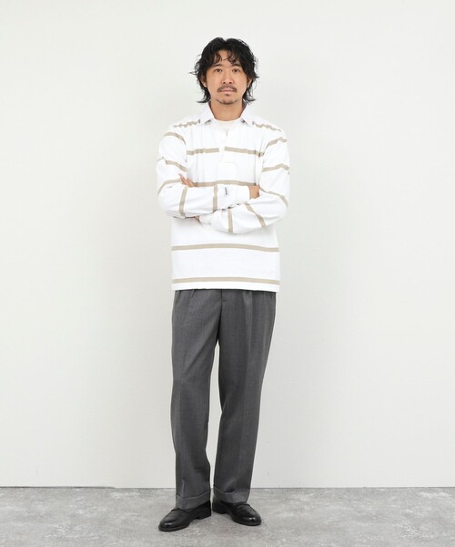 Barbarian(バーバリアン)の「【BARBARIAN/バーバリアン】別注 8オンス ラガーシャツ 26AW(Tシャツ/カットソー・メンズ・ネイビー/ホワイト系その他・M/L/XL)」の11枚目の写真