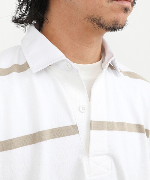 Barbarian(バーバリアン)の「【BARBARIAN/バーバリアン】別注 8オンス ラガーシャツ 26AW(Tシャツ/カットソー・メンズ・ネイビー/ホワイト系その他・M/L/XL)」の12枚目の写真