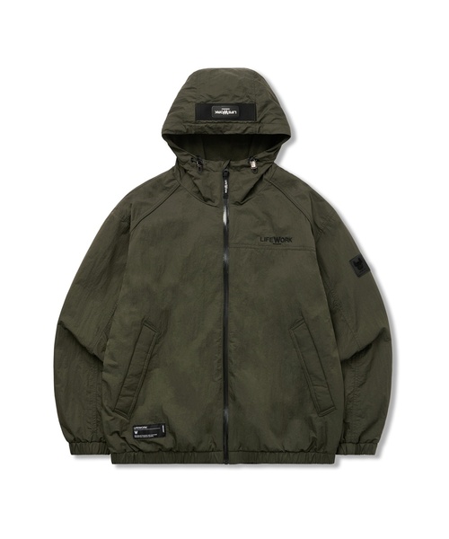 LIFE WORK(ライフワーク)の「フリースウォームフードジャケット(その他アウター・メンズ・ブラック/ダークカーキ・LARGE/MEDIUM)」の1枚目の写真