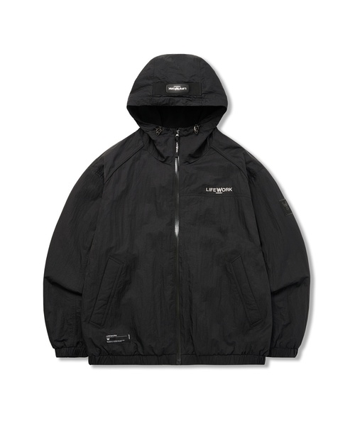 LIFE WORK(ライフワーク)の「フリースウォームフードジャケット(その他アウター・メンズ・ブラック/ダークカーキ・LARGE/MEDIUM)」の2枚目の写真