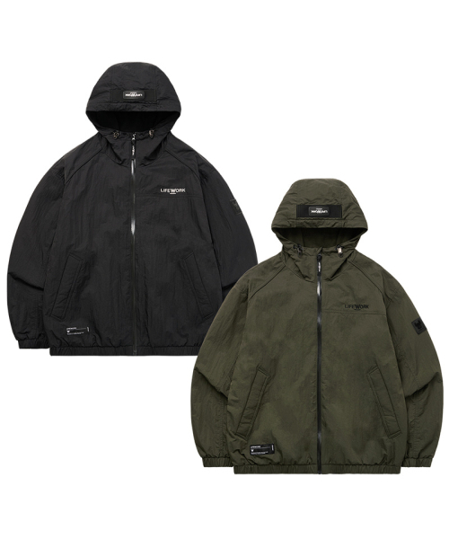 LIFE WORK(ライフワーク)の「フリースウォームフードジャケット(その他アウター・メンズ・ブラック/ダークカーキ・LARGE/MEDIUM)」の3枚目の写真