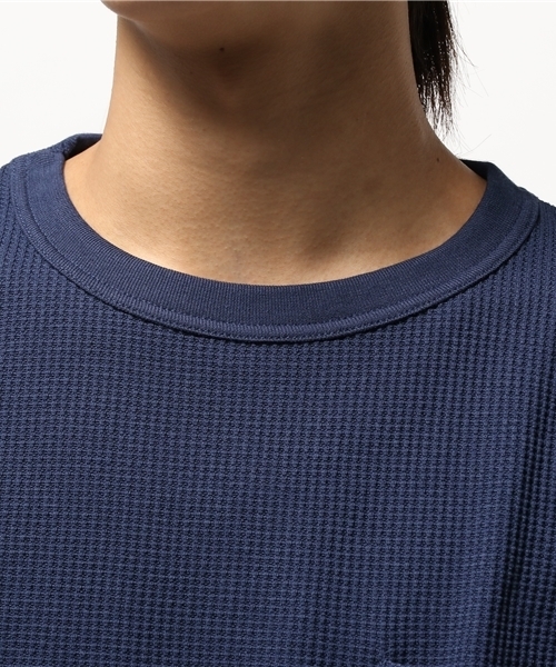 Abiding Aim(アバイディングエイム)の「【JEMORGAN】サーマル半袖クルーネットポケットTシャツ(Tシャツ/カットソー・メンズ・ブラック/オフホワイト/ホワイト/ネイビー/トップグレー・SMALL/LARGE/MEDIUM/X-LARGE)」の8枚目の写真