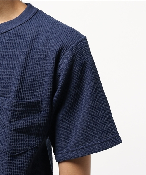 Abiding Aim(アバイディングエイム)の「【JEMORGAN】サーマル半袖クルーネットポケットTシャツ(Tシャツ/カットソー・メンズ・ブラック/オフホワイト/ホワイト/ネイビー/トップグレー・SMALL/LARGE/MEDIUM/X-LARGE)」の9枚目の写真