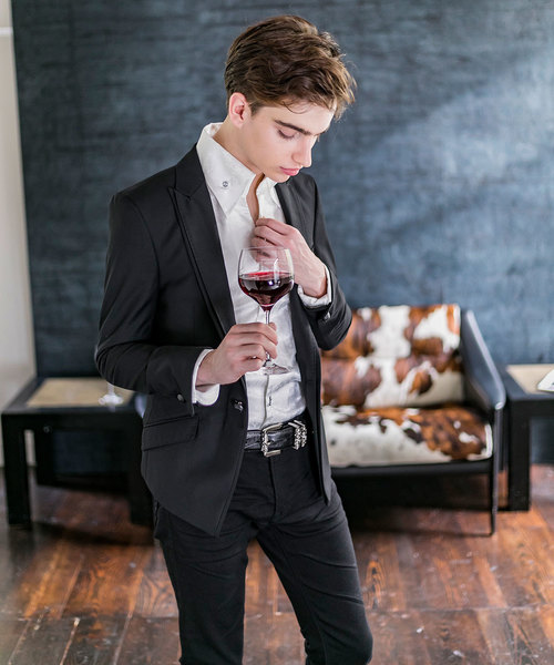 Buffalo Bobs（バッファローボブズ）の「GEMINI(ジェミニ）レイヤードピークドラペル テーラードジャケット（テーラードジャケット・メンズ・ブラック/ストライプ/チェック/ホワイト/マルチ/Nat・1/S/3/L/2/M）」の11枚目の写真